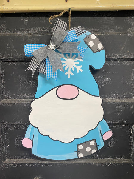 GNOME SNOWFLAKE DOOR HANGER BLANK WITH STENCIL