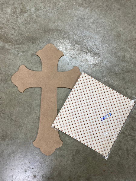 CROSS DOOR HANGER BLANK WITH STENCIL