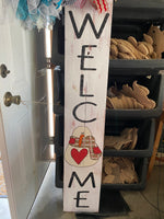 FAT SNOWMAN STENCIL WELCOME SIGN FITS 60” board