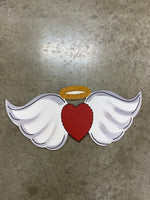 ANGEL WINGS DOOR HANGER WITH STENCIL