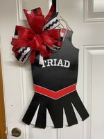 CHEERLEADER WREATH SIZE BLANK WITH ONE NAME STENCIL