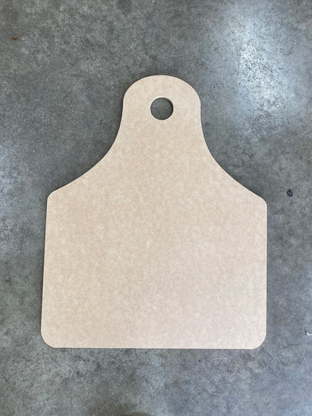 COW TAG DOOR HANGER BLANK WITH STENCIL