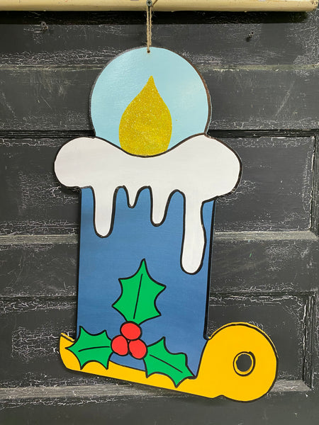 CANDLE DOOR HANGER BLANK WITH STENCIL