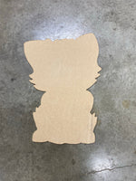 KITTEN DOOR HANGER BLANK WITH STENCIL