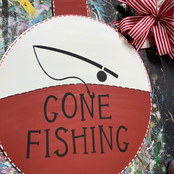FISHING BOBBER WREATH BLANK WITH STENCIL