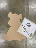 PANDA DOOR HANGER BLANK WITH STENCIL